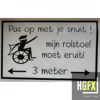 Sticker - Pas op met je snuit!